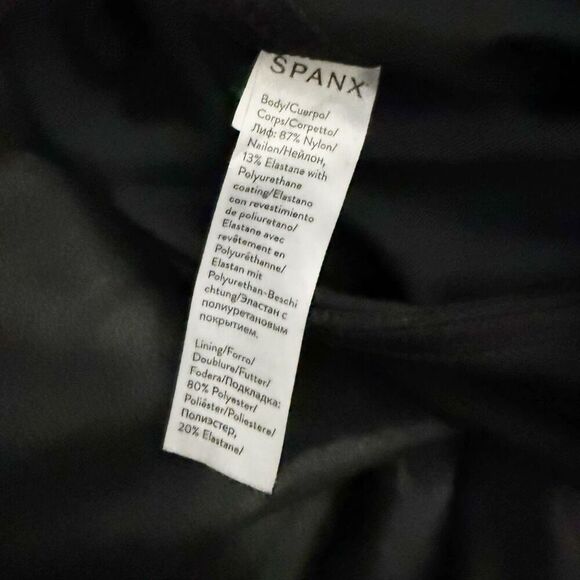 SPANX | SPANXshape™ Faux Leather Leggings Black stretch Tummy Control | Medium - Picture 8 of 8